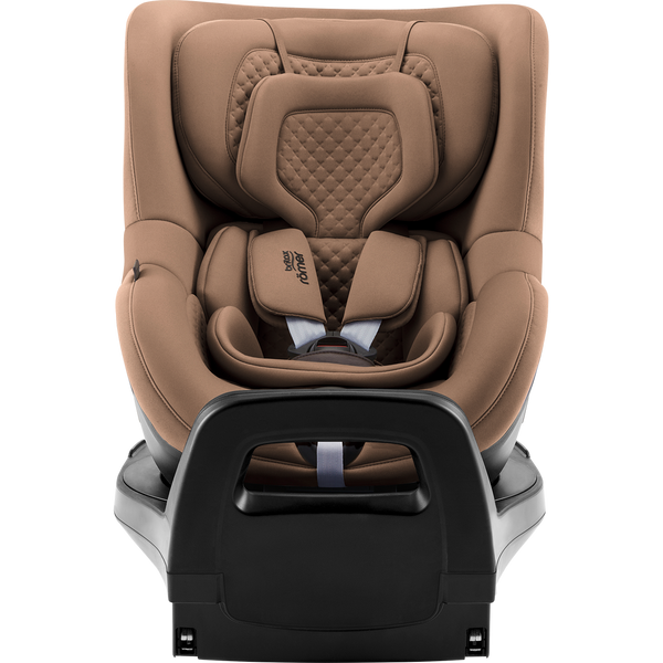Cadeira auto Britax Römer Dualfix Pro M i-Size com rotação de 360°, tecnologia SICT, 12 posições de reclinação, encosto de cabeça em V, ISOFIX integrado e utilização dos 61 aos 105 cm. Warm Caramel