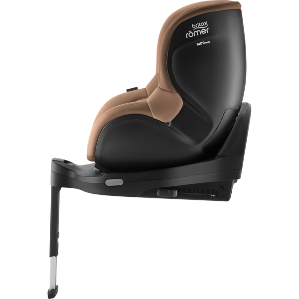 Cadeira auto Britax Römer Dualfix Pro M i-Size com rotação de 360°, tecnologia SICT, 12 posições de reclinação, encosto de cabeça em V, ISOFIX integrado e utilização dos 61 aos 105 cm. Warm Caramel