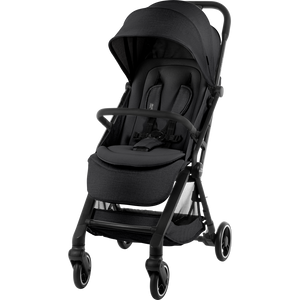 BRITAX RÖMER FLYLITE, carrinho de bebé ultraleve de 6,9 kg, compatível com cabine de avião, fecho automático com uma mão, reclinação total, suspensão nas quatro rodas, proteção solar UPF 50+ e utilização desde o nascimento até aos 22 kg.