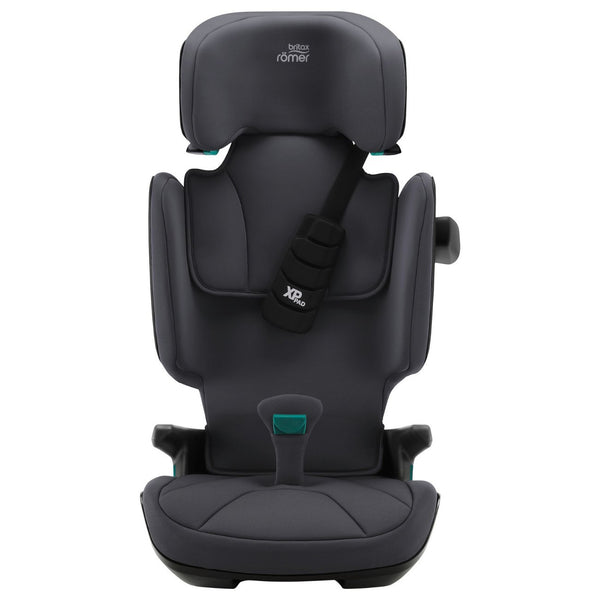 Cadeira auto elevatória Britax Römer Kidfix i-Size com proteção lateral SICT, sistema XP-PAD e SecureGuard para crianças dos 100 aos 150 cm storm grey