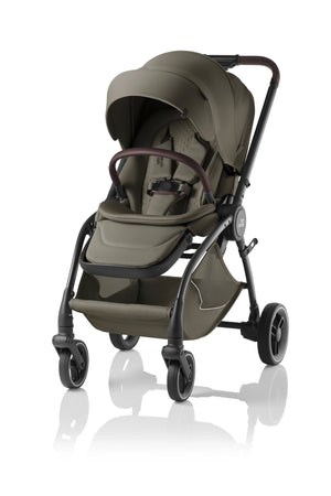 BRITAX RÖMER RIO LUX DUO + BASE com carrinho leve e compacto Rio Lux, cadeira auto Baby-Safe Pro com tecnologia Ergo Recline e base ISOFIX Vario 5Z com rotação de 180°. Sistema de viagem completo desde o nascimento até aos 22 kg. Urban Olive