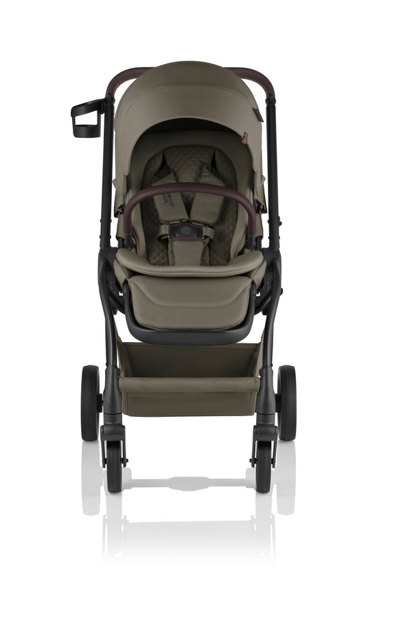 BRITAX RÖMER RIO LUX DUO + BASE com carrinho leve e compacto Rio Lux, cadeira auto Baby-Safe Pro com tecnologia Ergo Recline e base ISOFIX Vario 5Z com rotação de 180°. Sistema de viagem completo desde o nascimento até aos 22 kg. Urban Olive