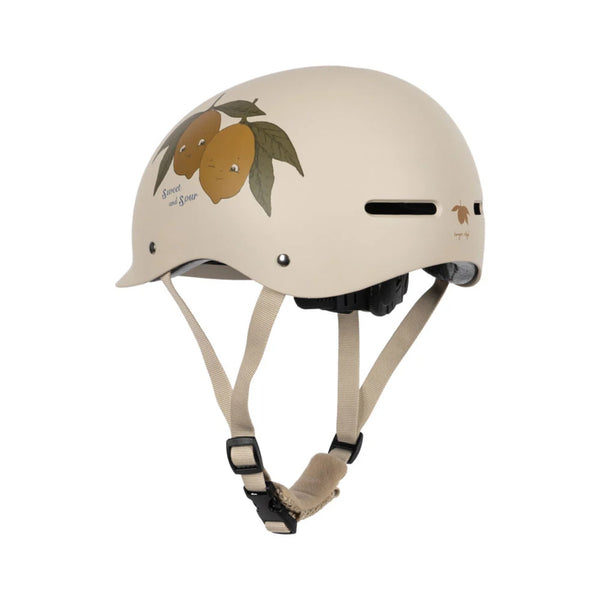 Capacete infantil XS Konges Sløjd para perímetro de cabeça de 47 a 51 cm, com viseira, ventilação e sistema de ajuste regulável.
Sweet and Sour