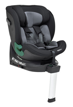 Cadeira auto Carbebé Rodea+ i-Size dos 40 aos 150 cm com rotação 360°, instalação ISOFIX e utilização contra a marcha até aos 105 cm. 
Preto e Cinza