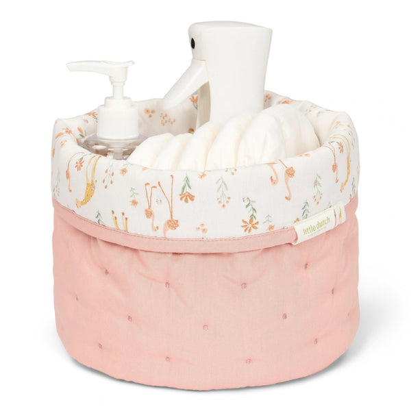 Cesto Grande Little Dutch reversível em algodão orgânico com enchimento em poliéster reciclado, disponível em Blooming Safari.