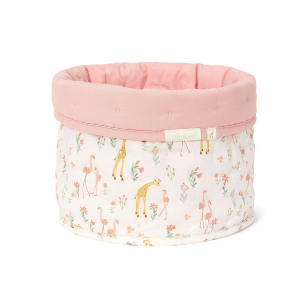 Cesto Médio Little Dutch reversível em algodão orgânico com enchimento em poliéster reciclado, disponível em Blooming Safari.