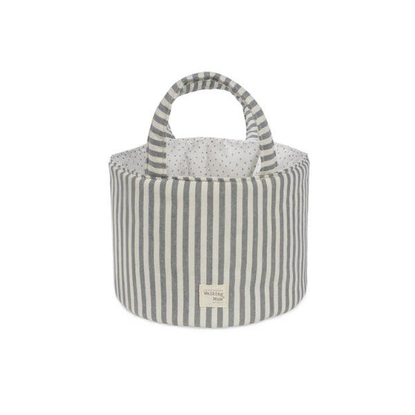 Cesto organizador Praline Strips para bebés Walking Mum na cor Matcha - Verde