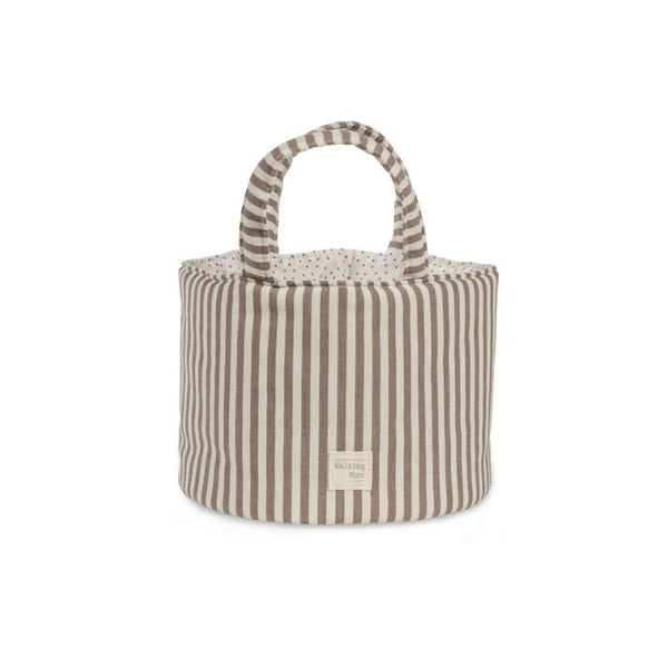 Cesto organizador Praline Strips para bebés Walking Mum na cor Mokka - Vermelho