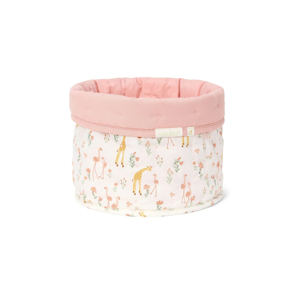 Cesto Pequeno Little Dutch reversível em algodão orgânico com enchimento em poliéster reciclado, disponível em Blooming Safari.