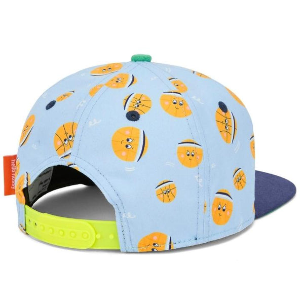 Chapéu Boné Hello Hossy padrão BBall Crew cor azul