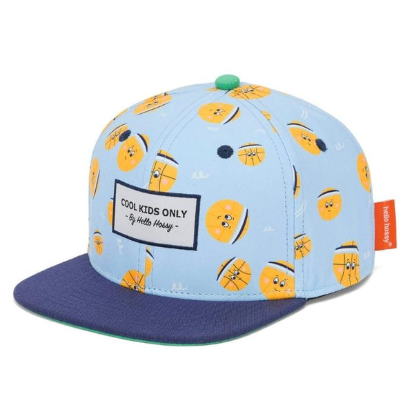 Chapéu Boné Hello Hossy padrão BBall Crew cor azul