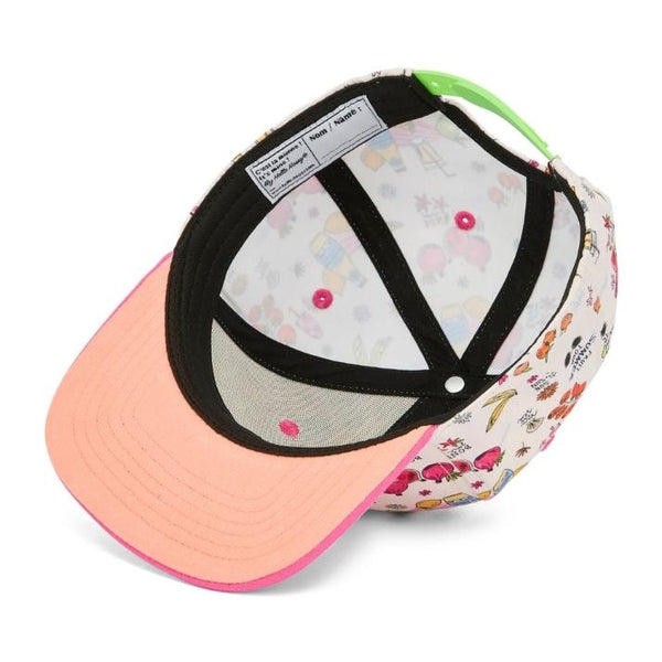 Chapeu Bone Hello Hossy padrão fresh juice cor rosa
