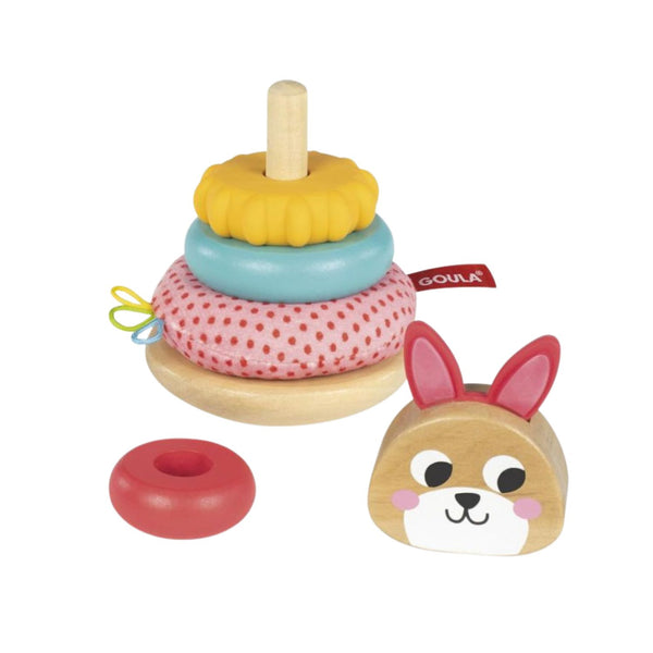 Coelho de empilhar Goula para criança e bebé desmontado