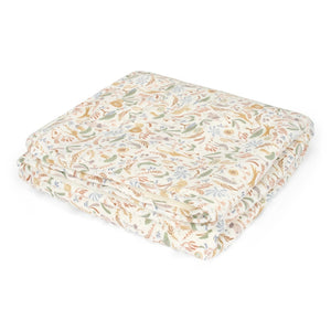 Colcha Felpuda para Mini Berço Little Dutch Safari Wonders em algodão orgânico com interior macio e aconchegante.