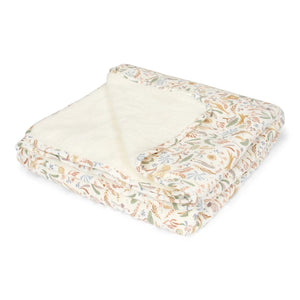 Colcha Felpuda para Mini Berço Little Dutch Safari Wonders em algodão orgânico com interior macio e aconchegante.