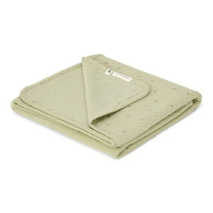Colcha de Verão para Cama de Grades Essentials Little Dutch 110 × 140 cm em algodão orgânico, TOG 1.0 e padrão Pure Sage.