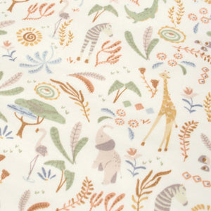 Colcha de Verão para Mini Berço Little Dutch Safari Wonders em 100% algodão orgânico com musselina macia e respirável de 4 camadas.