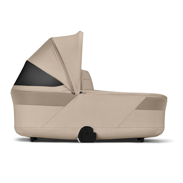 CYBEX Balios S Lux Duo com alcofa Cot S Lux, carrinho de bebé Travel System com suspensão avançada, assento reversível, capota XXL UPF 50+ e utilização desde o nascimento até aos 4 anos. Almond Beige