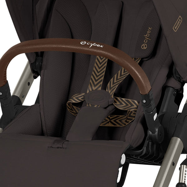 CYBEX Balios S Lux Duo com Alcofa Dobrável, carrinho de bebé com Travel System, fecho compacto, suspensão avançada, assento reversível e alcofa dobrável desde o nascimento até aos 4 anos. Chocolate Brown