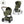 CYBEX Balios S Lux Duo com Alcofa Dobrável, carrinho de bebé com Travel System, fecho compacto, suspensão avançada, assento reversível e alcofa dobrável desde o nascimento até aos 4 anos. Moss Green