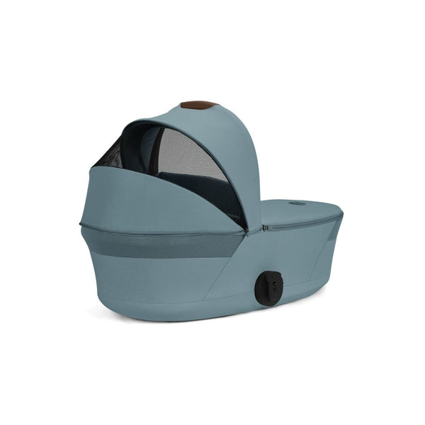 CYBEX Balios S Lux Duo com Alcofa Dobrável, carrinho de bebé com Travel System, fecho compacto, suspensão avançada, assento reversível e alcofa dobrável desde o nascimento até aos 4 anos. Stormy Blue
