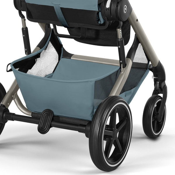 CYBEX Balios S Lux Duo com Alcofa Dobrável, carrinho de bebé com Travel System, fecho compacto, suspensão avançada, assento reversível e alcofa dobrável desde o nascimento até aos 4 anos. Stormy Blue