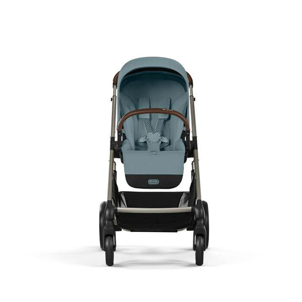 CYBEX BALIOS S LUX TAUPE, carrinho de bebé premium com suspensão avançada, rodas antifuros, reclinação totalmente horizontal, arnês One-Pull e compatibilidade com cadeiras auto CYBEX, Maxi-Cosi e BeSafe desde o nascimento até aos 22 kg. Stormy Blue