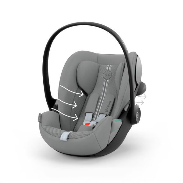 Cadeira auto CYBEX Cloud G3 Plus i-Size para bebé com posição totalmente deitada, ventilação Plus, proteção lateral L.S.P. e compatibilidade com Base G/G3 e Travel System stoney grey