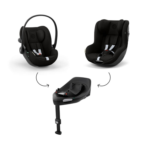 CYBEX Sirona G3, cadeira auto i-Size com rotação de 360°, contramarcha até aos 4 anos, sistema de proteção lateral L.S.P. e compatível exclusivamente com a Base G3. Moon Black