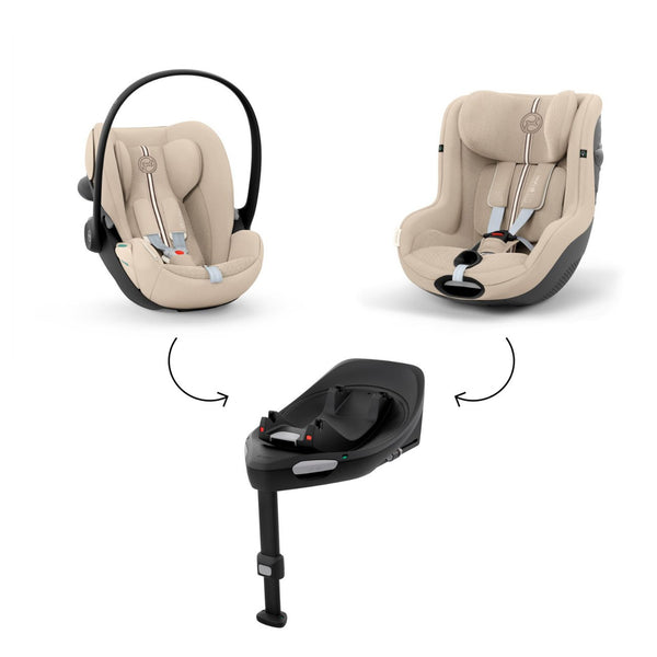 CYBEX Sirona G3 Plus, cadeira auto i-Size com rotação de 360°, tecidos Plus 6 vezes mais respiráveis, proteção lateral L.S.P. e compatível exclusivamente com a Base G3. Almond Beige