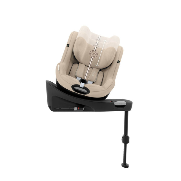 CYBEX Sirona G3 Plus, cadeira auto i-Size com rotação de 360°, tecidos Plus 6 vezes mais respiráveis, proteção lateral L.S.P. e compatível exclusivamente com a Base G3. Almond Beige