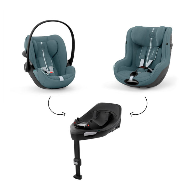 CYBEX Sirona G3 Plus, cadeira auto i-Size com rotação de 360°, tecidos Plus 6 vezes mais respiráveis, proteção lateral L.S.P. e compatível exclusivamente com a Base G3. Stormy Blue