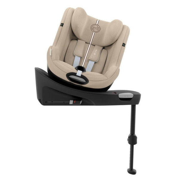 Cadeira auto CYBEX Sirona G Plus i-Size com rotação 360 e proteção lateral na cor Almond beige