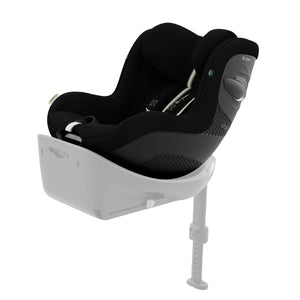 Cadeira auto CYBEX Sirona G Plus i-Size com rotação 360 e proteção lateral na cor Moon Black - preto