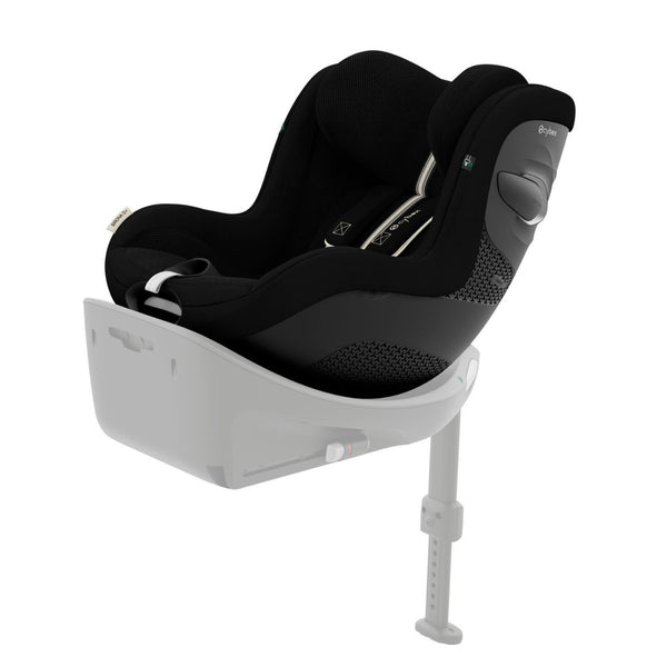 Cadeira auto CYBEX Sirona G Plus i-Size com rotação 360 e proteção lateral na cor Moon Black - preto