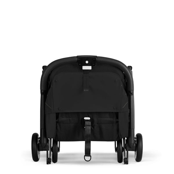 Carrinho de bebé CYBEX Orfeo ultracompacto com reclinação horizontal, arnês One-Pull, compatível com bagagem de mão e Travel System desde o nascimento até aos 22 kg Magic Black