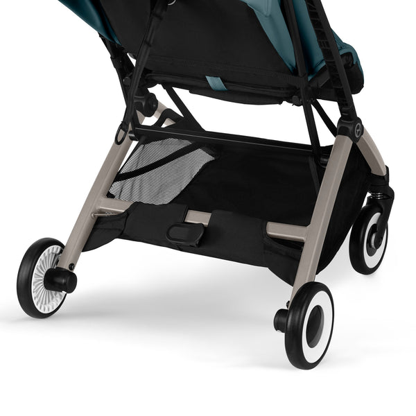 CARRINHO COMPACTO CYBEX ORFEO, carrinho ultraleve de 6,3 kg, compatível com bagagem de mão, reclinação totalmente horizontal, arnês One-Pull, capota XL UPF 50+, Travel System e compatibilidade com cadeiras auto CYBEX, Maxi-Cosi e BeSafe desde o nascimento até aos 22 kg. Stormy Blue