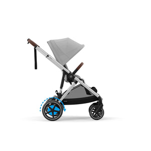 CYBEX e-GAZELLE S SILVER, carrinho elétrico premium para uma ou duas crianças com assistência elétrica em subidas, modo de embalo automático, mais de 20 configurações, sistema modular e compatibilidade com cadeiras auto CYBEX desde o nascimento até aos 22 kg por criança.