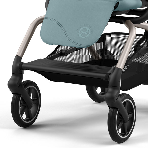 CYBEX EEZY S TWIST+ 2 TAUPE, carrinho de bebé compacto com assento rotativo de 360°, rodas todo-o-terreno, arnês One-Pull, fecho com uma mão e compatibilidade com cadeiras auto CYBEX, Maxi-Cosi e BeSafe desde o nascimento até aos 22 kg. Stormy Blue