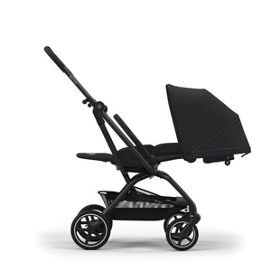 CYBEX EEZY S TWIST+ 2 BLACK, carrinho de bebé compacto com assento rotativo de 360°, rodas todo-o-terreno, arnês One-Pull, fecho com uma mão e compatibilidade com cadeiras auto CYBEX, Maxi-Cosi e BeSafe desde o nascimento até aos 22 kg.