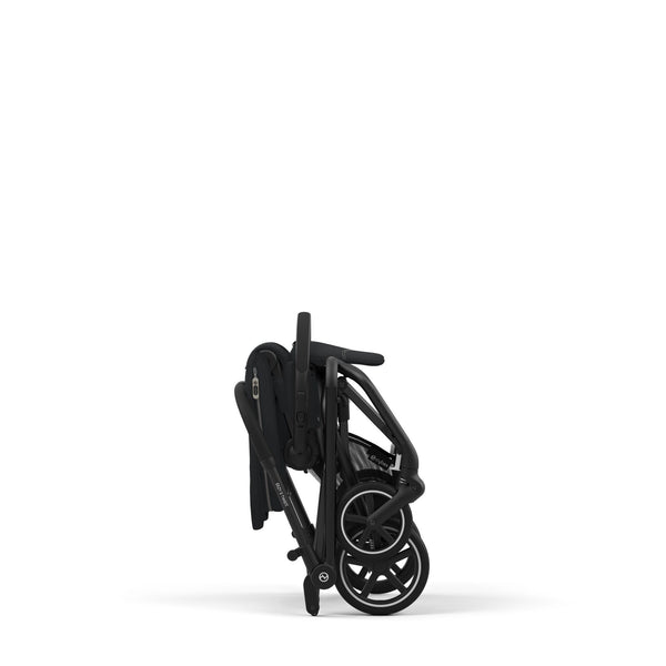 CYBEX EEZY S TWIST+ 2 BLACK, carrinho de bebé compacto com assento rotativo de 360°, rodas todo-o-terreno, arnês One-Pull, fecho com uma mão e compatibilidade com cadeiras auto CYBEX, Maxi-Cosi e BeSafe desde o nascimento até aos 22 kg.