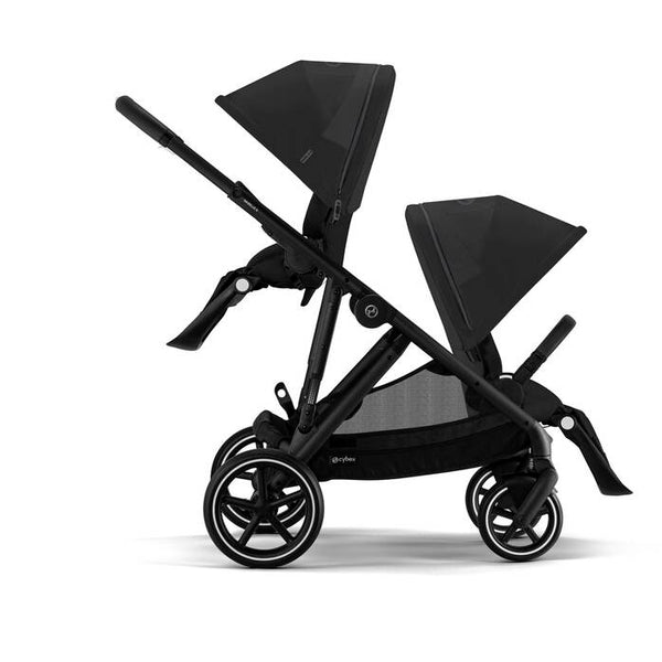 CYBEX GAZELLE S BLACK, carrinho de bebé para uma ou duas crianças, com mais de 20 configurações, arnês One-Pull, fecho compacto, grande capacidade de arrumação e compatibilidade com cadeiras auto CYBEX, BeSafe e Maxi-Cosi.