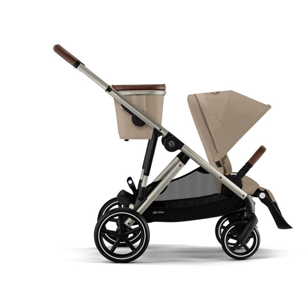 CYBEX GAZELLE S TAUPE, carrinho modular para uma ou duas crianças com mais de 20 configurações, arnês One-Pull, fecho compacto, capacidade de carga até 23 kg e compatibilidade com alcofas, cadeiras auto e acessórios Gazelle S. Almond Beige