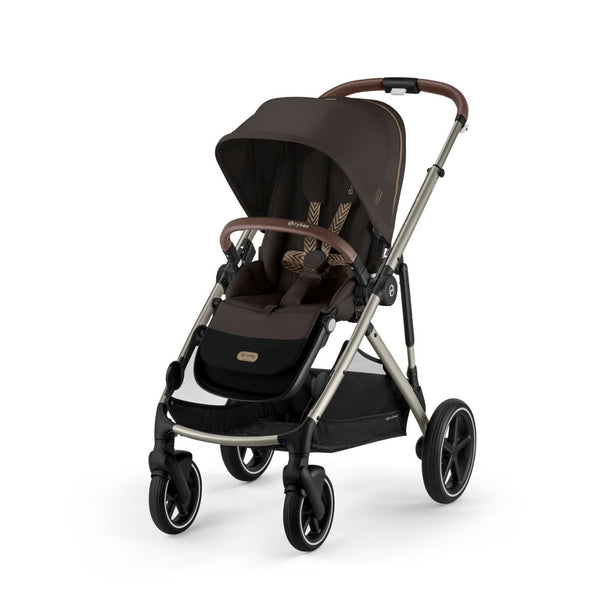 CYBEX GAZELLE S TAUPE, carrinho modular para uma ou duas crianças com mais de 20 configurações, arnês One-Pull, fecho compacto, capacidade de carga até 23 kg e compatibilidade com alcofas, cadeiras auto e acessórios Gazelle S. Chocolate Brown