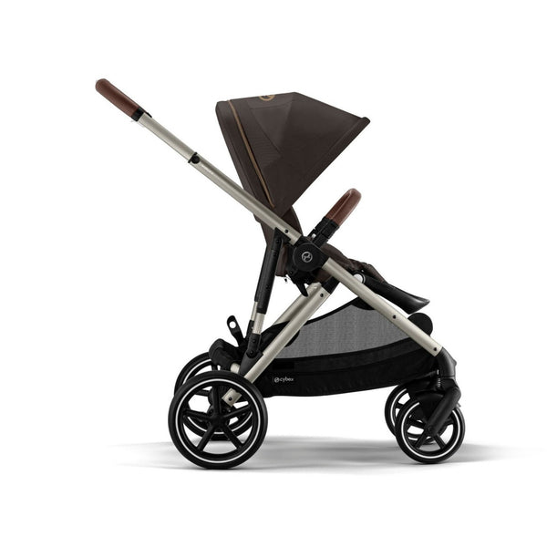 CYBEX GAZELLE S TAUPE, carrinho modular para uma ou duas crianças com mais de 20 configurações, arnês One-Pull, fecho compacto, capacidade de carga até 23 kg e compatibilidade com alcofas, cadeiras auto e acessórios Gazelle S. Chocolate Brown