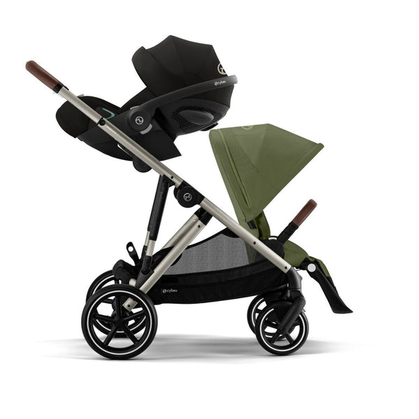 CYBEX GAZELLE S TAUPE, carrinho modular para uma ou duas crianças com mais de 20 configurações, arnês One-Pull, fecho compacto, capacidade de carga até 23 kg e compatibilidade com alcofas, cadeiras auto e acessórios Gazelle S. Moss Green