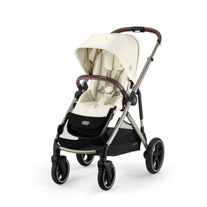 CYBEX GAZELLE S TAUPE, carrinho modular para uma ou duas crianças com mais de 20 configurações, arnês One-Pull, fecho compacto, capacidade de carga até 23 kg e compatibilidade com alcofas, cadeiras auto e acessórios Gazelle S. Seashell Beige