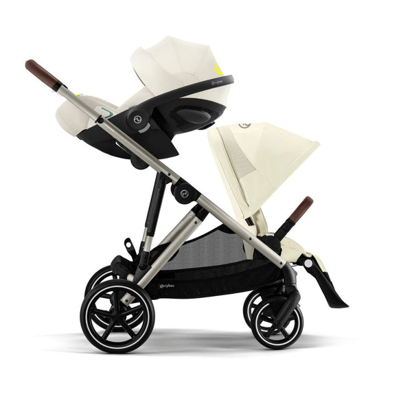 CYBEX GAZELLE S TAUPE, carrinho modular para uma ou duas crianças com mais de 20 configurações, arnês One-Pull, fecho compacto, capacidade de carga até 23 kg e compatibilidade com alcofas, cadeiras auto e acessórios Gazelle S. Seashell Beige