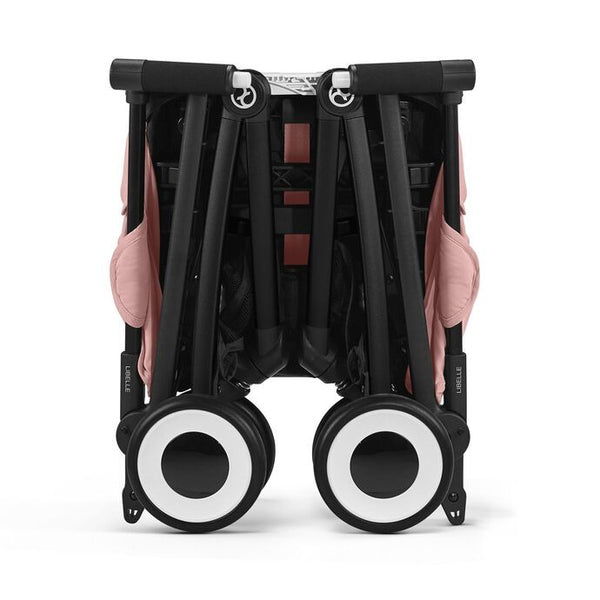 CYBEX LIBELLE SILVER, carrinho de bebé ultracompacto de 6 kg, compatível com bagagem de mão, preparado para Travel System, com arnês ajustável de um puxão e utilização desde o nascimento até aos 22 kg. Candy Pink