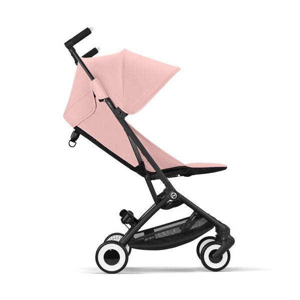 CYBEX LIBELLE SILVER, carrinho de bebé ultracompacto de 6 kg, compatível com bagagem de mão, preparado para Travel System, com arnês ajustável de um puxão e utilização desde o nascimento até aos 22 kg. Candy Pink